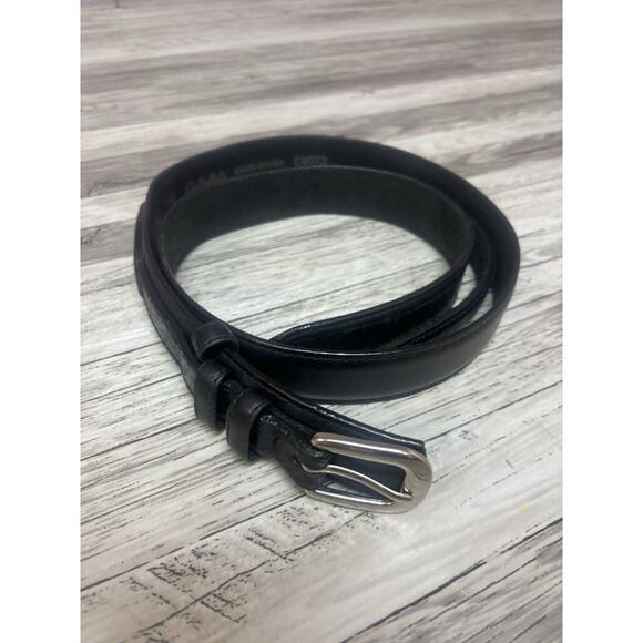 Cabela’s Men’s Black Leather Ranger Belt Size 34 Made in USA Heavy Duty - Picture 3 of 8